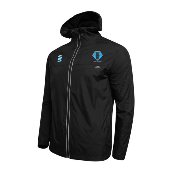 JMS Sports Dual Full Zip Showerproof Jacket Black/Sky