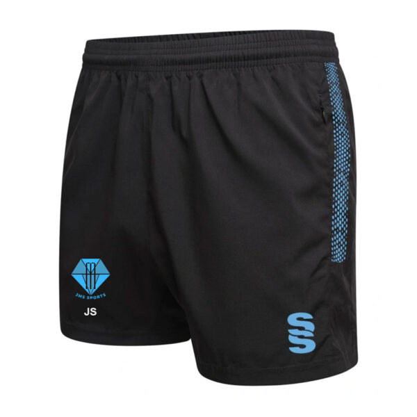 JMS Sports Dual Training Shorts Black/Sky