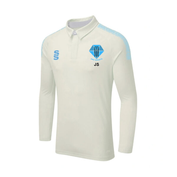 JMS Sports Dual Match Shirt Long Sleeve Sky Trim