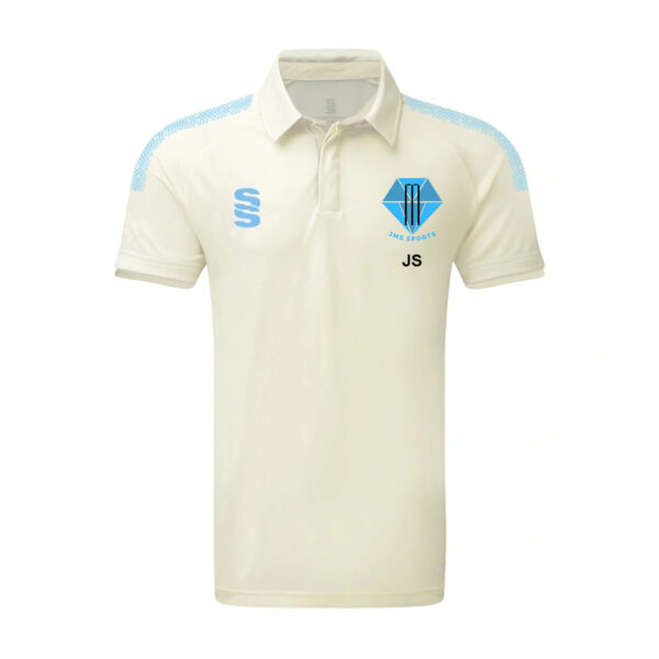 JMS Sports Dual Match Shirt Short Sleeve Sky Trim