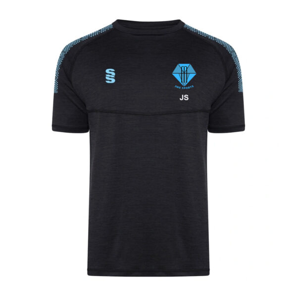 JMS Sports Dual Gym Tee Black/Sky