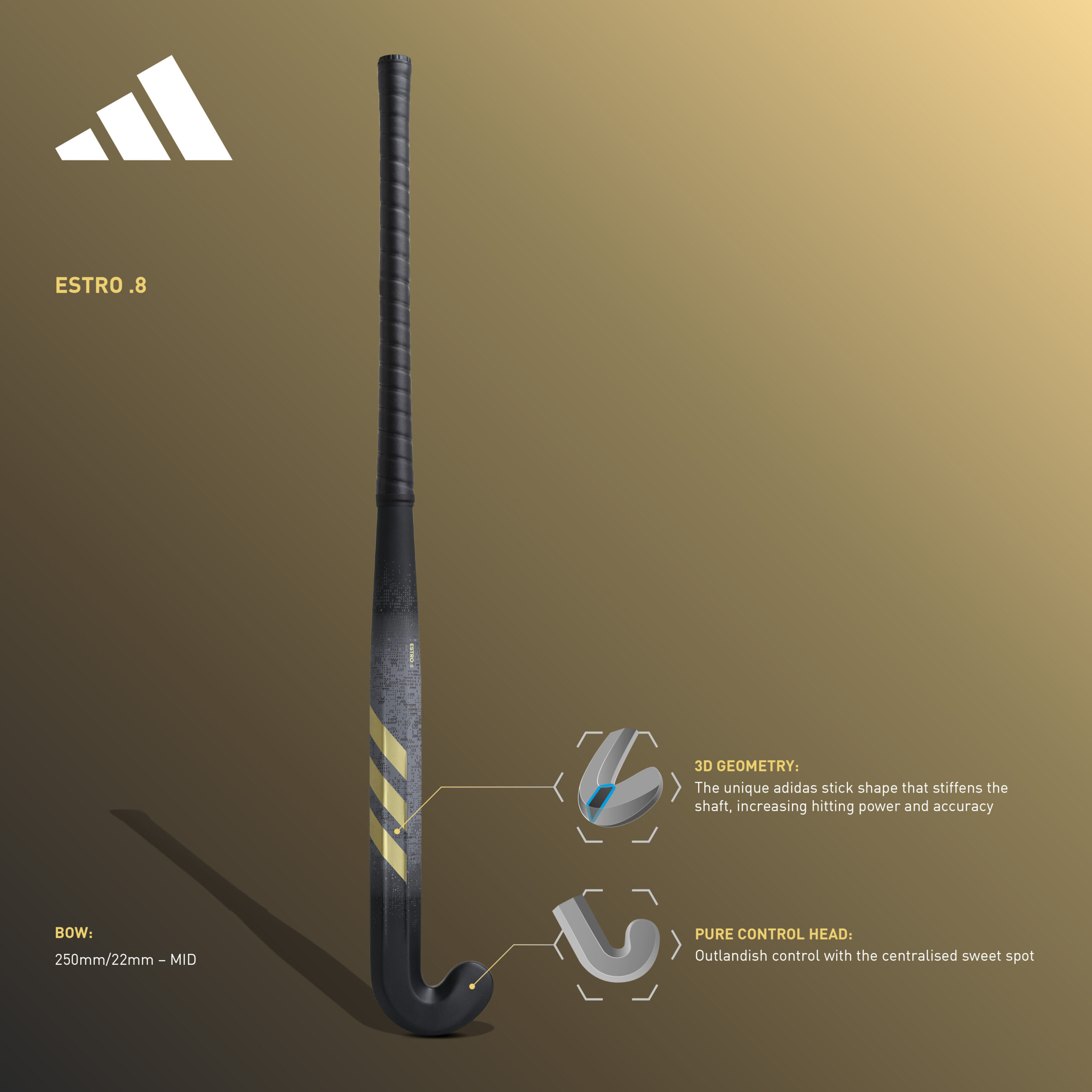Adidas Hockey Estro .8 Hockey Stick 20232024 MR Cricket Hockey