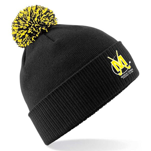 March Town Hockey Club Snowstar Beanie Black Yellow