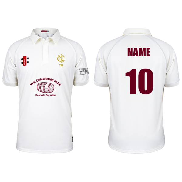 NCI Cricket Club Matrix V2 Short Sleeve Cricket Match Shirt White