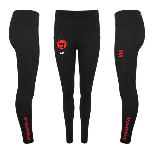 Eiko Karate Association Dual Leggings Black Red Stripes
