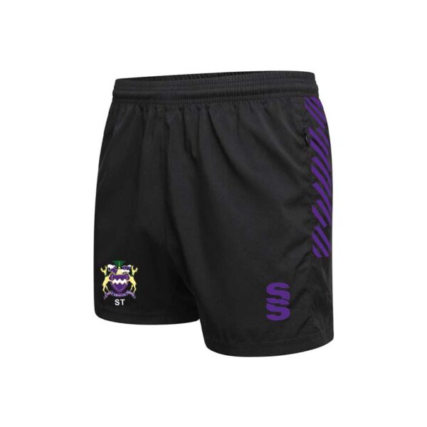 Winchmore Hill Cricket Club Dual Diagonal Training Short Black Purple
