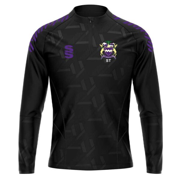 Winchmore Hill Cricket Club Impact Diagonal Performance Top Black Purple