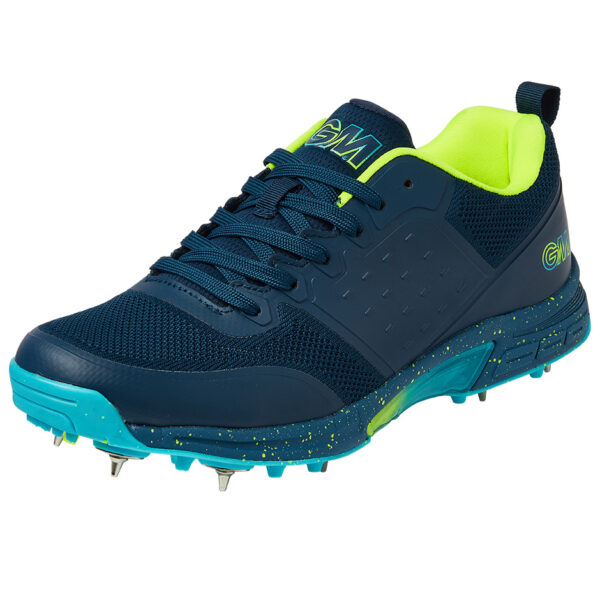 Aion Navy Spike Cricket Shoe